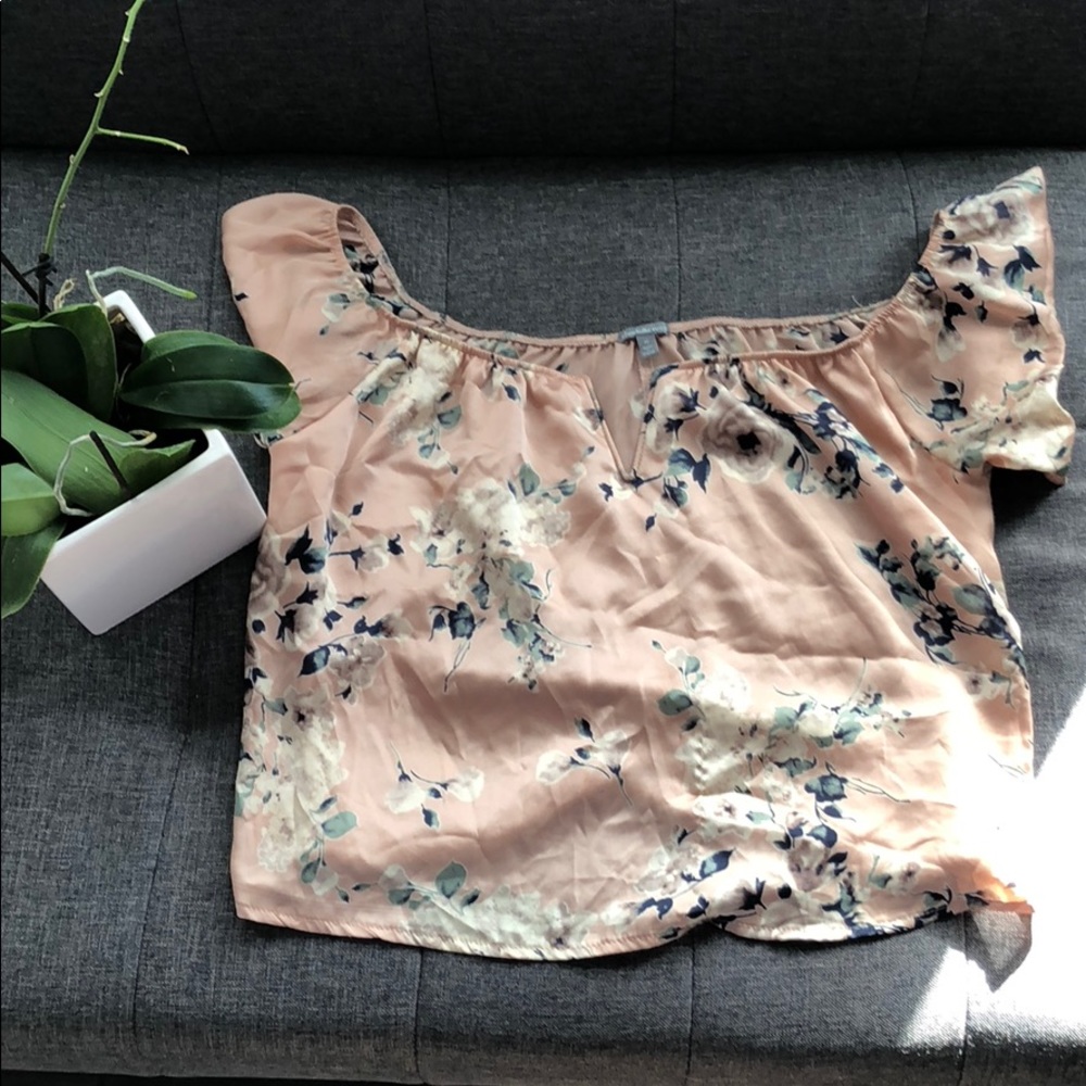 Off the Shoulder Silky Blouse